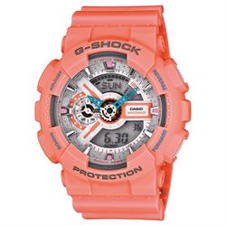 Image of orange resin med stål G-Shock quartz multifunktion (5146) Unisex ur fra Casio